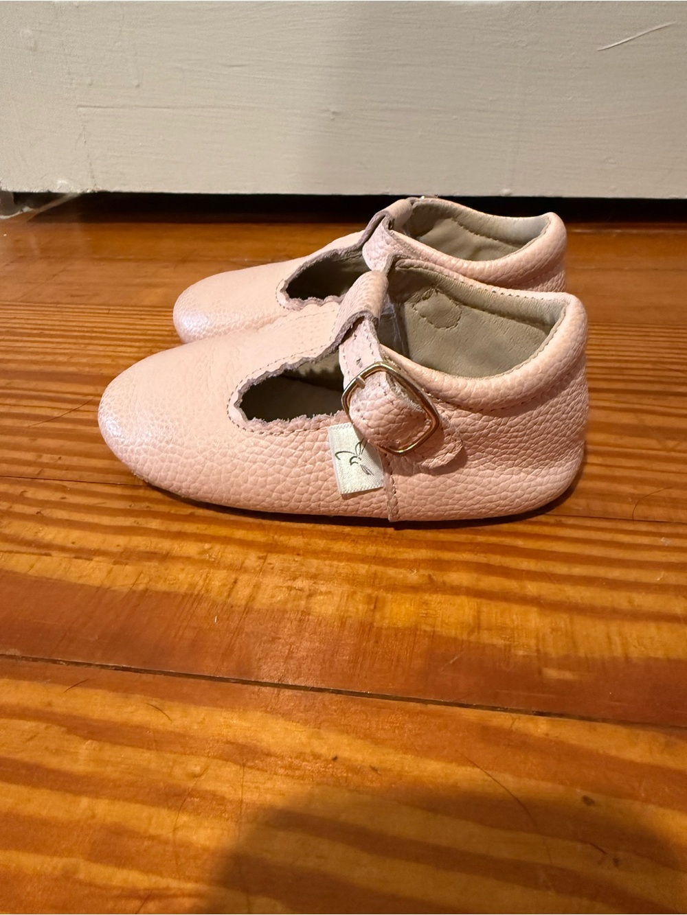 Little Lovebug Blush Pink soft toddler shoes - Picture 3 of 9
